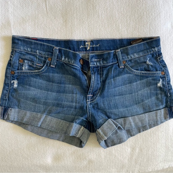 7 By All Mankind Denim Jean Short Size 29 - Picture 5 of 5